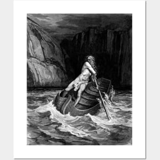 Charon crosses the river Acheron - Gustave Dore Posters and Art